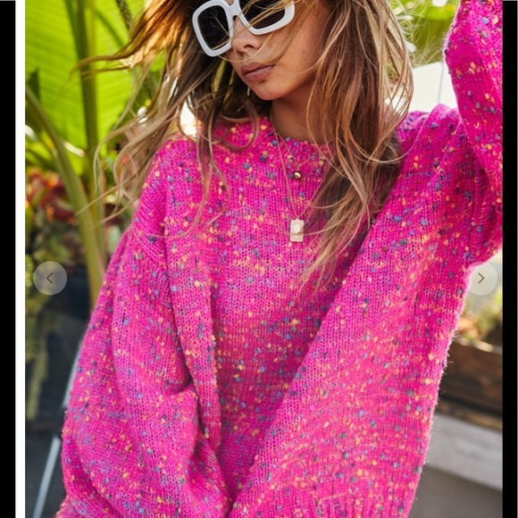 1 left Small! POP Pink Confetti bubble sweater - Picture 3 of 7